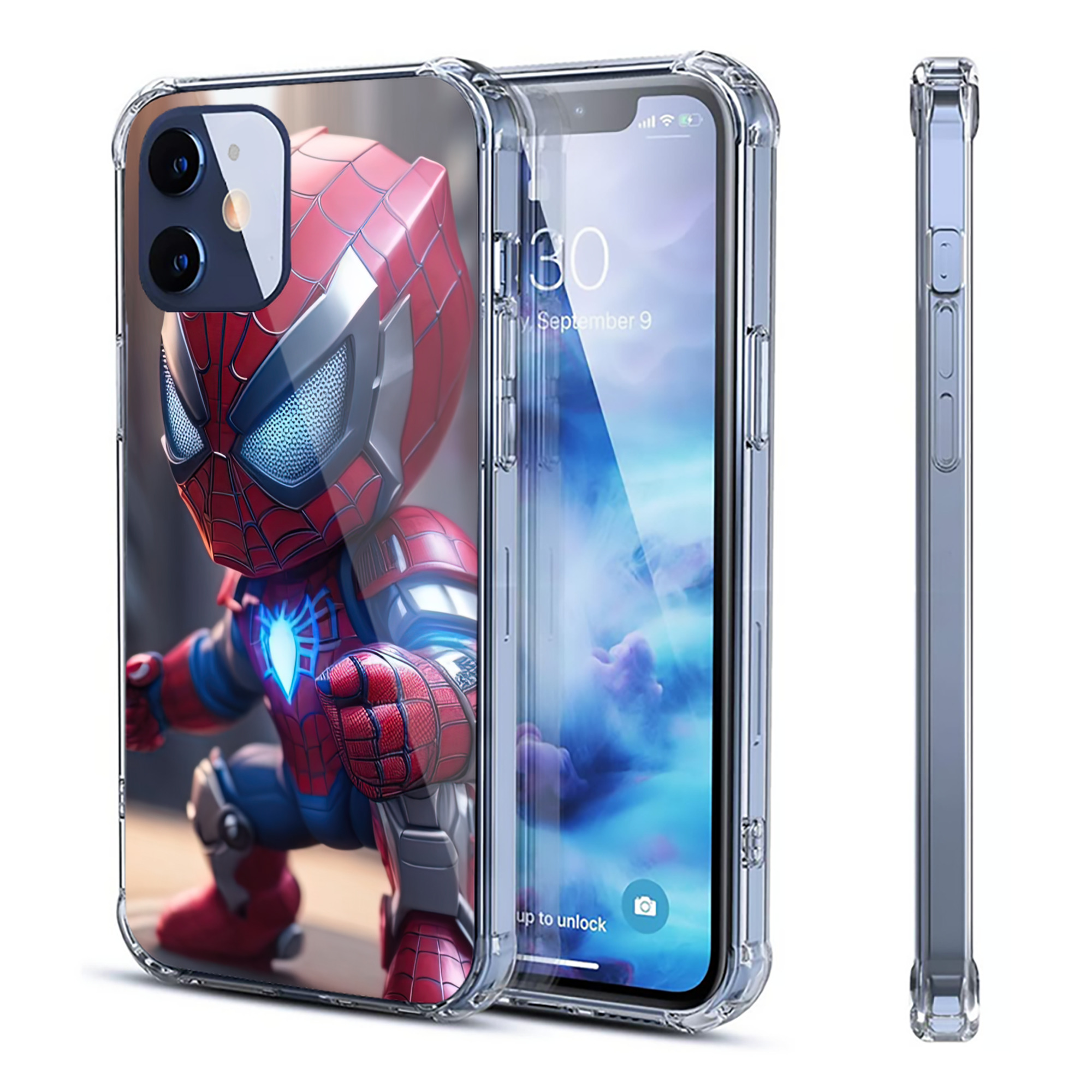 （画像用） Spider Man スパイダーマン 【iPhone 12シリーズ対応】透明スマホケース（クリアソフトケース）